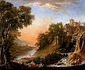 Juliard_Nicolas_Jacques_Figures_resting_On_The_Banks_Of_A_River_A_Waterfall_In_The_Background