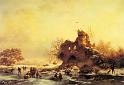 Kruseman_Frederik_Marianus_Winter_Landscape_With_Skaters_On_A_Frozen_River_Beside_Castle_Ruins