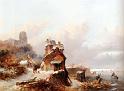 Kruseman_Frederik_Marinus_A_Winterlandscape_With_A_Horserider_On_A_Track_Passing_A_Farmhouse
