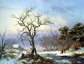 Kruseman_Fredrik_Marinus_Faggot_Gatherers_in_a_Winter_Landscape_1853_Oil_On_Panel